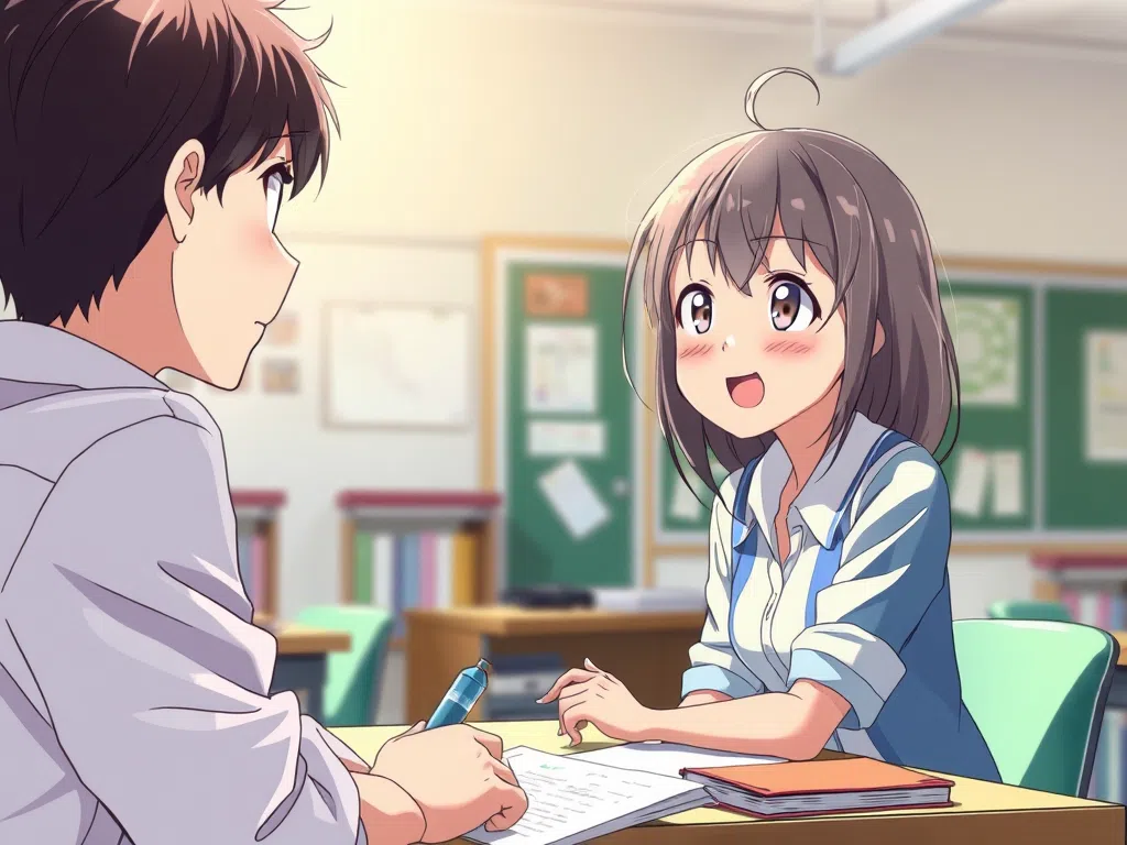 The teacher assesses the English ptonuncion 